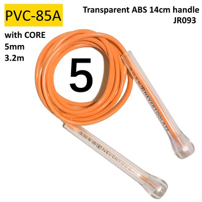 Prozirna ABS robusna ručka Uže tvrdoće 85A s jezgrom 120 grama pvc uže za preskakanje fitnes dvostruko ispod super dugo 3,2 metra