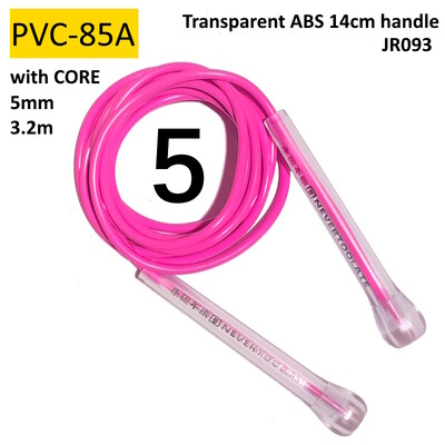 Prozirna ABS robusna ručka Uže tvrdoće 85A s jezgrom 120 grama pvc uže za preskakanje fitnes dvostruko ispod super dugo 3,2 metra