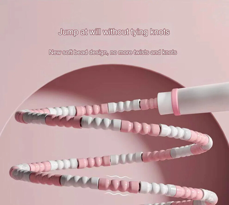 HOUZHOU Segmentové švihadlo do posilňovne, prenosné fitness švihadlo 2,8 m, cvičenie, fitness, športové tréningové koráliky