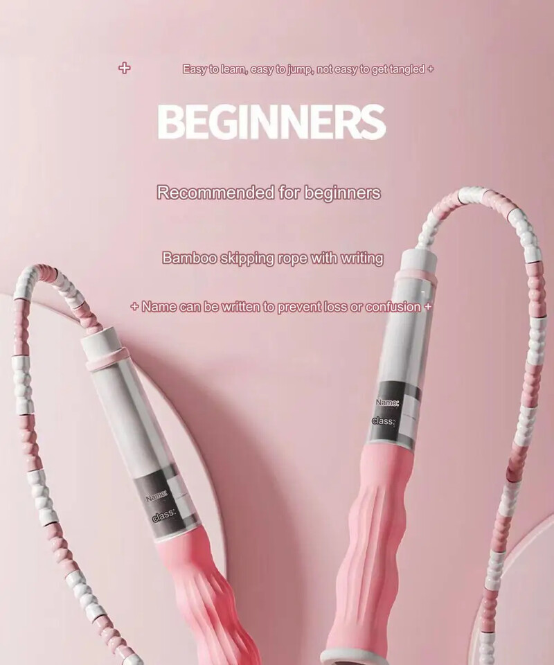 HOUZHOU Segmentové švihadlo do posilňovne, prenosné fitness švihadlo 2,8 m, cvičenie, fitness, športové tréningové koráliky