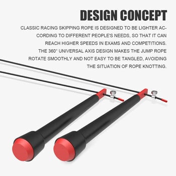 Спортно въже за скачане Удобно и гладко въже за скачане Регулируемо спортно въже за скачане от стоманена тел