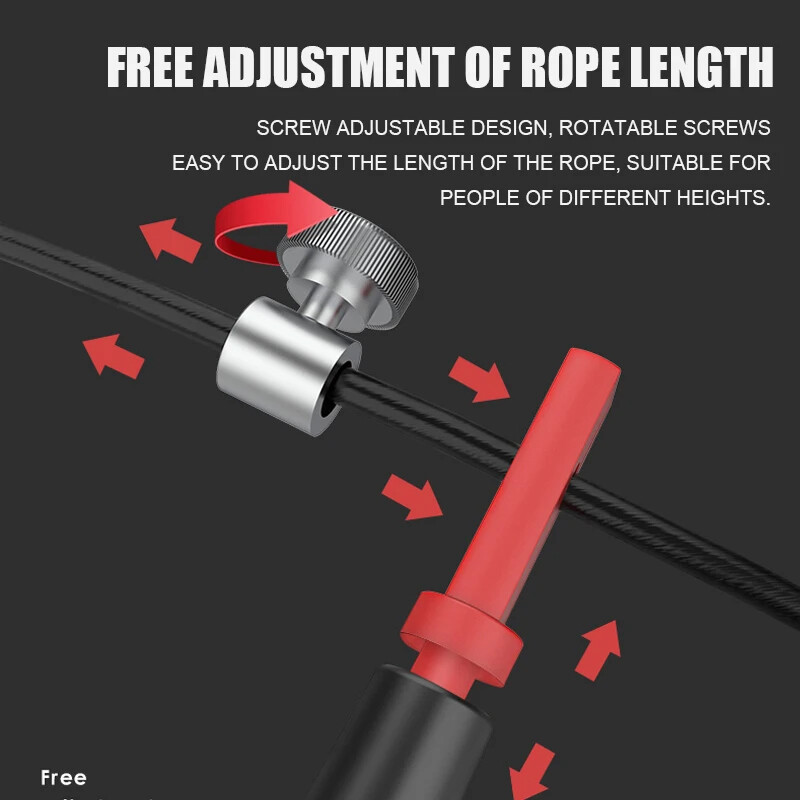 Šokinėjimo virvė Sportinė Patogus ir sklandus šokinėjimo virvė Reguliuojamas sportinis greitis Plieninė šuolio virvė