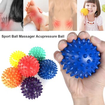 Ανθεκτικό PVC Spiked Ball Massage Trigger Point Sports Fitness Χέρια και Πόδια Πελματιαία ανακούφιση από τον πόνο Fasciitis Relief 7cm Αθλητική μπάλα