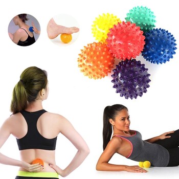 Ανθεκτικό PVC Spiked Ball Massage Trigger Point Sports Fitness Χέρια και Πόδια Πελματιαία ανακούφιση από τον πόνο Fasciitis Relief 7cm Αθλητική μπάλα