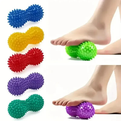 1 db földimogyoró masszázsgolyó izomfájdalom stressz edzés markolat tüskés lábmasszírozó relaxációs görgő Myofascial Balls fcor Plantar Fas