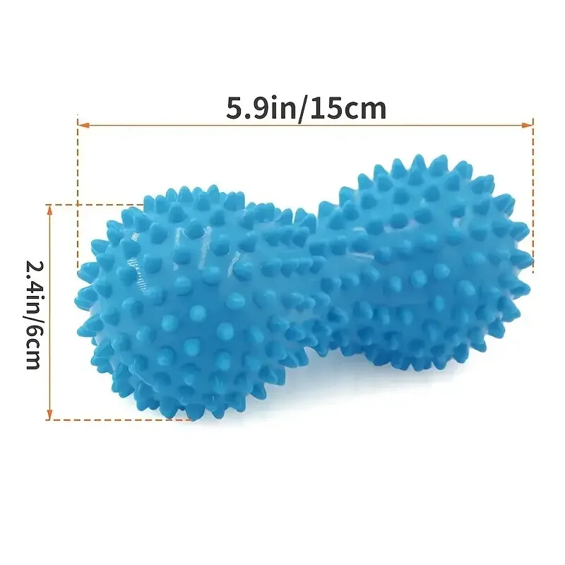 1Pc Lopta za masažu od kikirikija Bolovi u mišićima Stres Trening Grip Spiky Foot Massager Valjak za opuštanje Miofascijalne kuglice fcor Plantar Fas