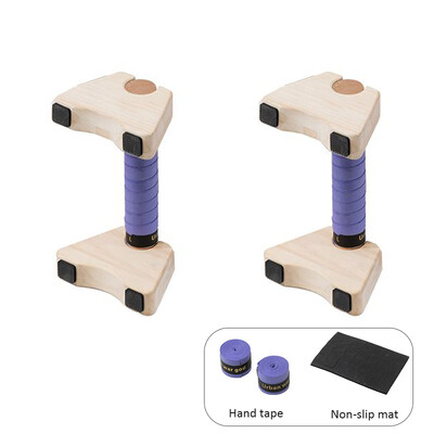 Fából készült push-up állvány csúszásmentes Push-up rúd fogantyúk Fitness Pushup deszka tornaszerszám Paralletták bár edzőeszközök otthonra