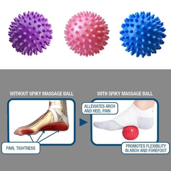 7cm Fitness Physiotherapy Ball PVC Σκληρή Αιχμηρή Μπάλα μασάζ Relieve Plantar Fasciitis Φορητός εξοπλισμός Body Building Sports