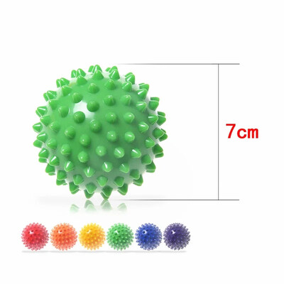 7 cm kūno rengybos fizioterapija PVC kamuoliukas kietas spygliuotas masažo kamuoliukas, palengvinantis padų fascitą, nešiojama įranga, kūno formavimas, sportas