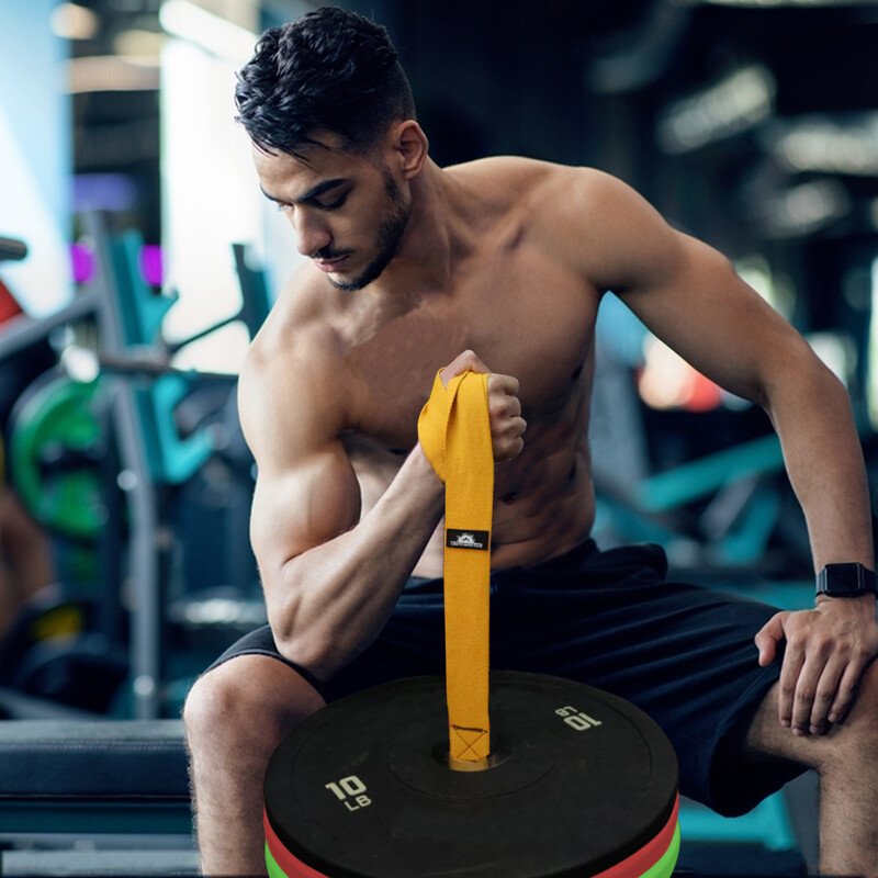 Käte maadlusrihma rihma laadimisnõela rihm kangiplaatide jaoks Küünarvarre treening eriti lai pikk rihm Kodune treeningvarustus