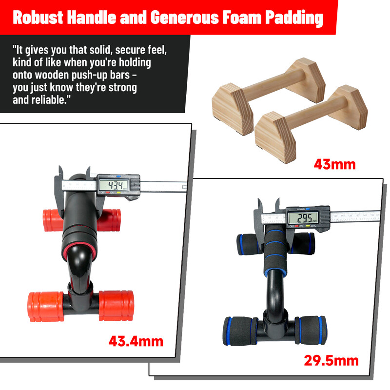 AVIVOR Push Up šipke - robusna ručka Izdašna pjena, protuklizni jastučići za noge Stalci za vježbanje za trening snage, stalci za sklekove
