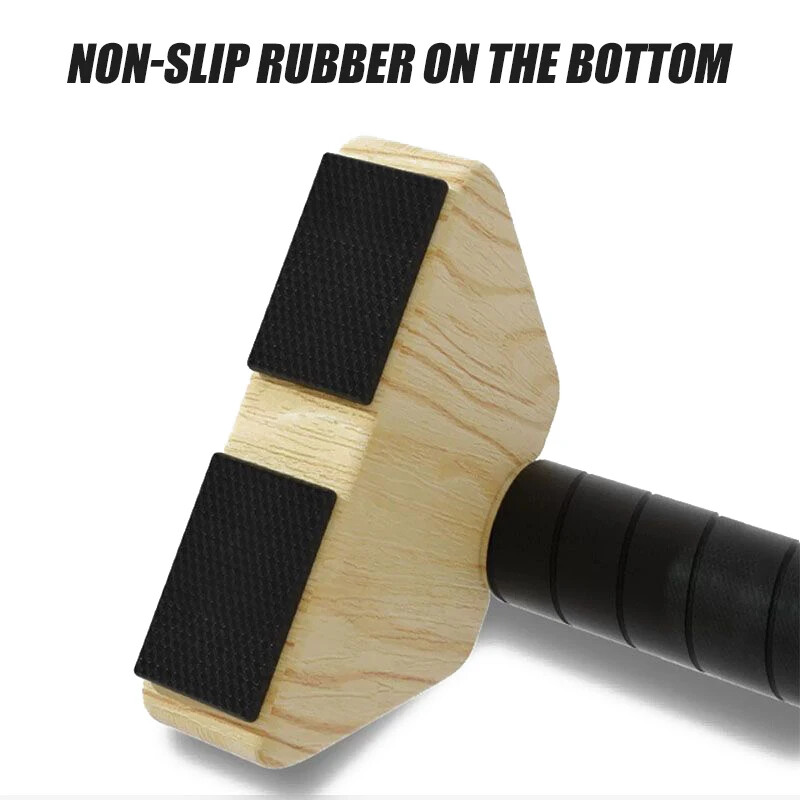 Patraukiamas stovas Rankenos Medinis Push Up Strypas Buko Mediena Sporto treniruokliai Namuose Medienos Paralettės Baras, skirtas naudoti ant grindų