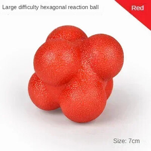Suure tihedusega silikoonkummist kuusnurkne reaktsioonipall Agility koordinatsioonirefleks Treening Sport Fitness Treeningpall 7cm