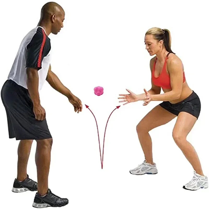 Suure tihedusega silikoonkummist kuusnurkne reaktsioonipall Agility koordinatsioonirefleks Treening Sport Fitness Treeningpall 7cm