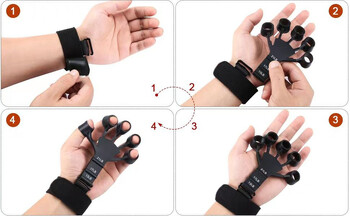 5 Finger Hollow Silicone Wrist Tensor Finger Exercise Trainer