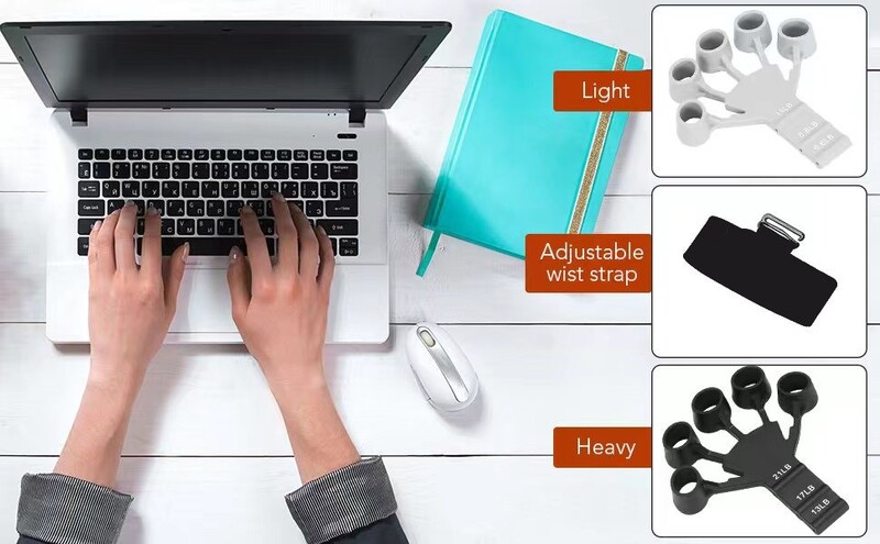 5 ujj üreges szilikon csuklófeszítő ujj torna