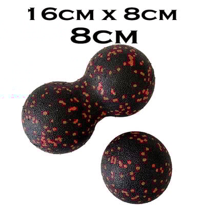 EPP Fitness Ball Dvigubas Lacrosse Masažo kamuoliukų rinkinys Judrumui Žemės riešutų kamuoliukas, skirtas miofascialinio atpalaidavimo giliųjų audinių jogos treniruoklių salė Pagrindinis puslapis