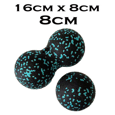 EPP Fitness Ball Dvigubas Lacrosse Masažo kamuoliukų rinkinys Judrumui Žemės riešutų kamuoliukas, skirtas miofascialinio atpalaidavimo giliųjų audinių jogos treniruoklių salė Pagrindinis puslapis