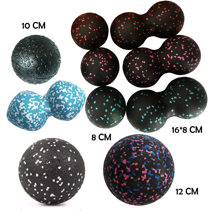 EPP Fitness Ball Dvigubas Lacrosse Masažo kamuoliukų rinkinys Judrumui Žemės riešutų kamuoliukas, skirtas miofascialinio atpalaidavimo giliųjų audinių jogos treniruoklių salė Pagrindinis puslapis