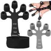 Taastav vastupidav pikendustreening käepidemega rihm 21 LB sõrmehaarde käepideme jõutrenažöör, reguleeritav sõrmetugevdaja