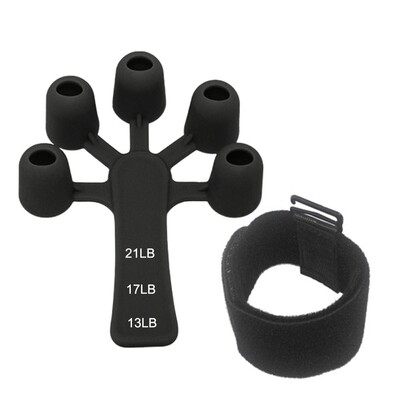 Taastav vastupidav pikendustreening käepidemega rihm 21 LB sõrmehaarde käepideme jõutrenažöör, reguleeritav sõrmetugevdaja