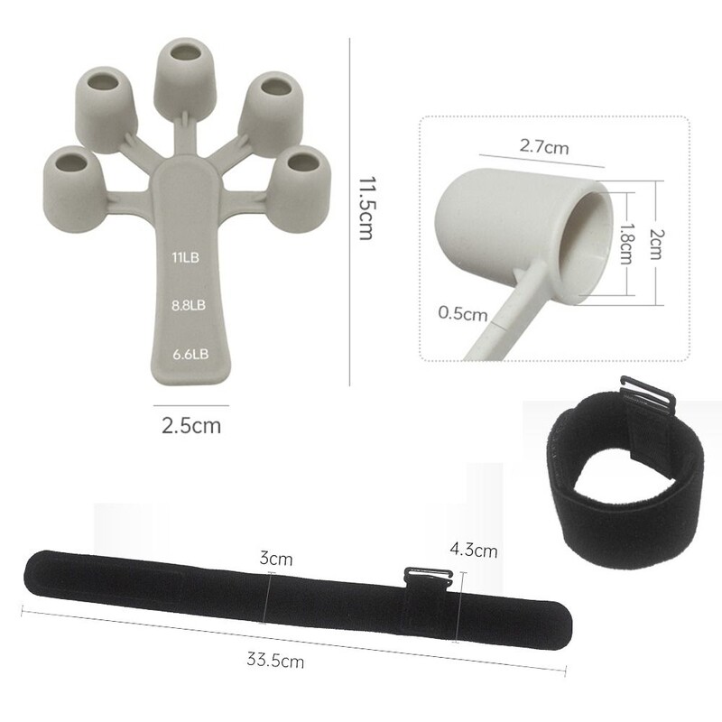 Taastav vastupidav pikendustreening käepidemega rihm 21 LB sõrmehaarde käepideme jõutrenažöör, reguleeritav sõrmetugevdaja