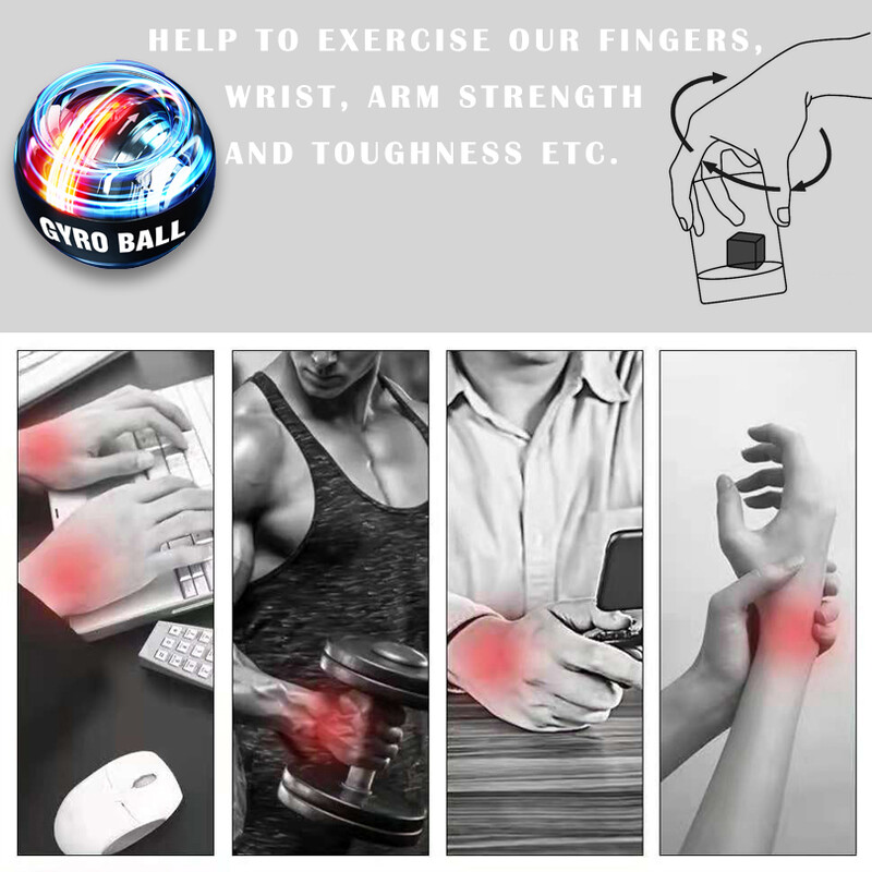 Lopta za zglob Power Trainer Lopta Ruka Ruka Podlaktica Vježbač Auto-Start Žiroskopska Power Wrist Gyro lopta Sportska oprema za fitness