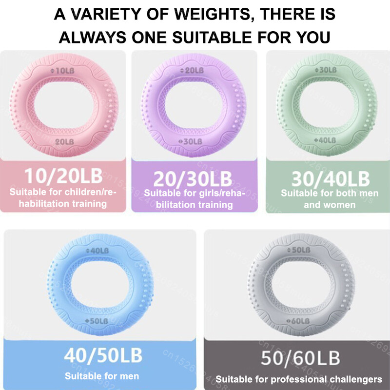 Silikoonist reguleeritavad käepidemed 10–60 naela käepide Sõrmus sõrm küünarvarre käelihaste tugevdaja kaasaskantav treeningvarustus valu leevendamiseks