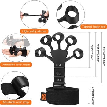 Silicone Finger Expander Finger Gripper Exerciser Finger Training Φορείο αποκατάστασης Φυσικό εργαλείο Ενισχυτικό χεριών για ασθενή