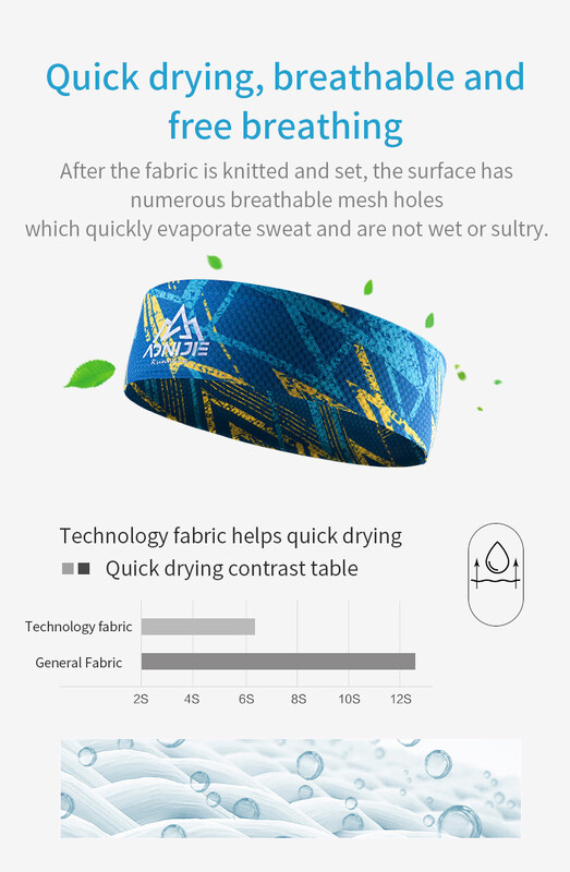 AONIJIE E4903 Unisex široka prozračna sportska traka za glavu Traka za znojnicu Traka za kosu Kravata Za vježbanje Joga Teretana Fitnes Trčanje Biciklizam