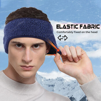 Fleece Sweatband Running Sport Fit Yoga Elastic Winter Headband Γυμναστήριο Ποδηλασία τένις υπαίθριο κάλυμμα αυτιού Μαλακός επίδεσμος μαλλιών Ανδρικές γυναίκες