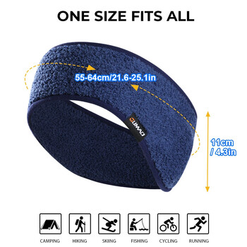 Fleece Sweatband Running Sport Fit Yoga Elastic Winter Headband Γυμναστήριο Ποδηλασία τένις υπαίθριο κάλυμμα αυτιού Μαλακός επίδεσμος μαλλιών Ανδρικές γυναίκες