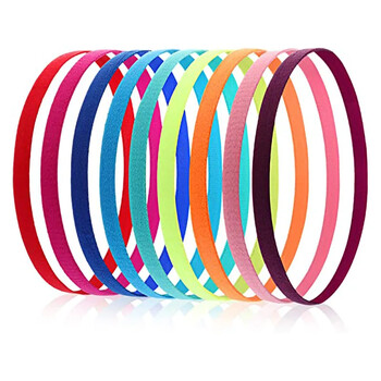 5 τμχ Candy Color Γυναικείες μπάντες μαλλιών γιόγκα Sports Headband Girls Sport Αντιολισθητικό ελαστικό ελαστικό Sweatband Football Running