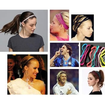 5 τμχ Candy Color Γυναικείες μπάντες μαλλιών γιόγκα Sports Headband Girls Sport Αντιολισθητικό ελαστικό ελαστικό Sweatband Football Running