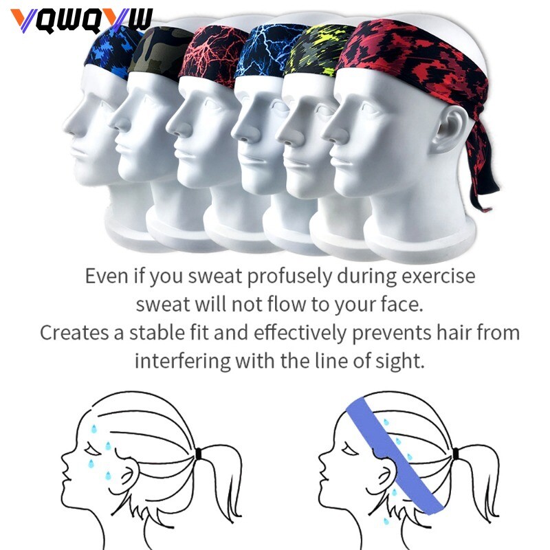 1 kom traka za znojenje Neklizajuća lagana prozračna traka za glavu za trčanje, jogu, fitness trening Rastezljiva uniseks traka za kosu