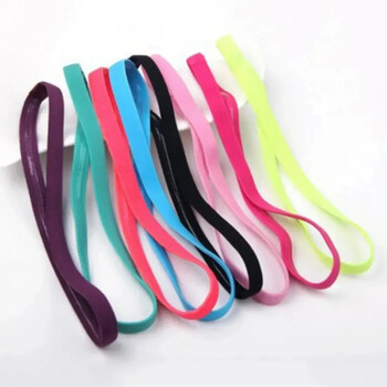 5 τμχ Candy Color Γυναικείες μπάντες μαλλιών γιόγκα Sports Headband Girls Sport Αντιολισθητικό ελαστικό ελαστικό Sweatband Football Running