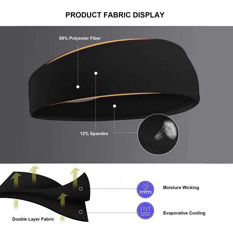 Sportske trake za glavu za muškarce Žene Teretana Yoga Trake za znoj za kosu Mekane elastične trake za kosu Rastezljive trake za sport na otvorenom