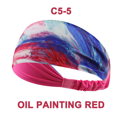 【P12】 Joga elastinga moterų/vyrų plaukų juosta Sportinė bėgimo spalvinga fitneso juostelė Damen vasaros mada, patogi prakaito juosta