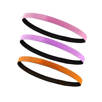 3x sportinės galvos juostelės, neslystančios, įvairios paskirties aksesuarai, elastingi vyrams, moterims, dovanoti plaukų juostelės sporto salėje.
