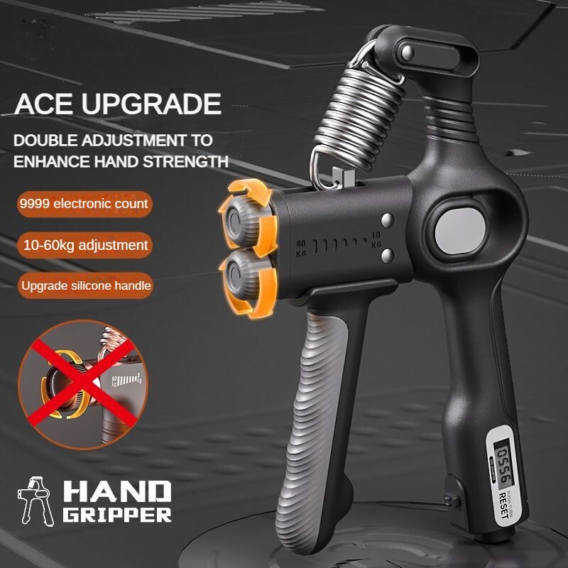10-60 kg Novi ručni rukohvat Snaga rukohvata s automatskim brojanjem Snaga opruge i velika udaljenost Hvataljka s dvostrukom prilagodbom Vježba za prste