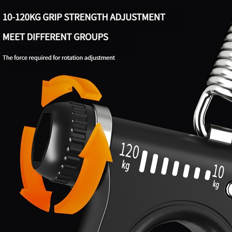 10kg-120kg reguleeritav käepideme automaatne loenduskäepide, käe tugevus, vedru, libisemiskindel käepide, sõrmeharjutuste randmetreener