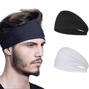 Unisex Sports Hairband Yoga Sweatband Ελαστική Ζώνη Απορρόφησης Ιδρώτα Γιόγκα Ποδηλασία Τρέξιμο Προπόνηση Fitness Headband Μαλακή μαντίλα