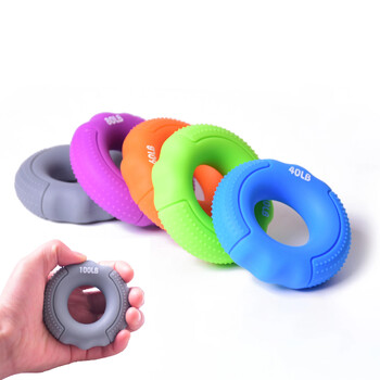 Σιλικόνη Finger Gripper 40LB/60LB/80LB/100LB Hand Resistance Gripping Ring Finger Forearm Trainer Pow Exercise Carpal Expander