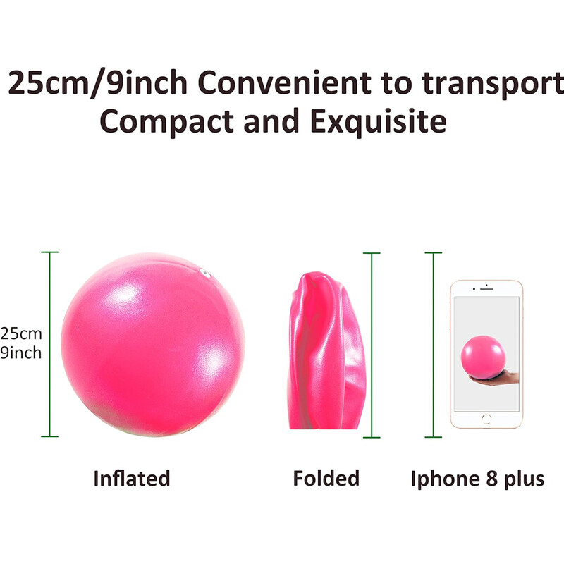 Lopta za jogu od 9 inča Mini lopta za vježbanje Pilates lopta za sportski trening u teretani Lopte otporne na pucanje i klizanje Fizikalna terapija