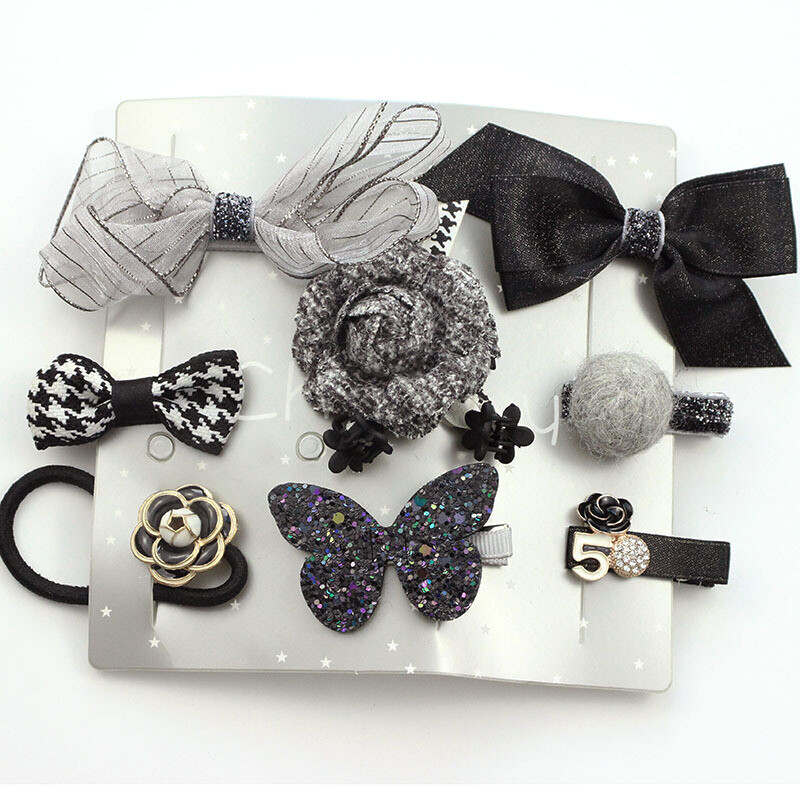 Dodaci za kosu za bebe u korejskom stilu, kopče za kosu, dodaci za vrpce, set šešira za bebe, novogodišnja poklon kutija