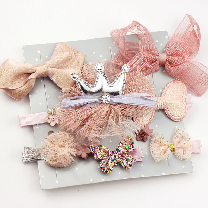 Dodaci za kosu za bebe u korejskom stilu, kopče za kosu, dodaci za vrpce, set šešira za bebe, novogodišnja poklon kutija