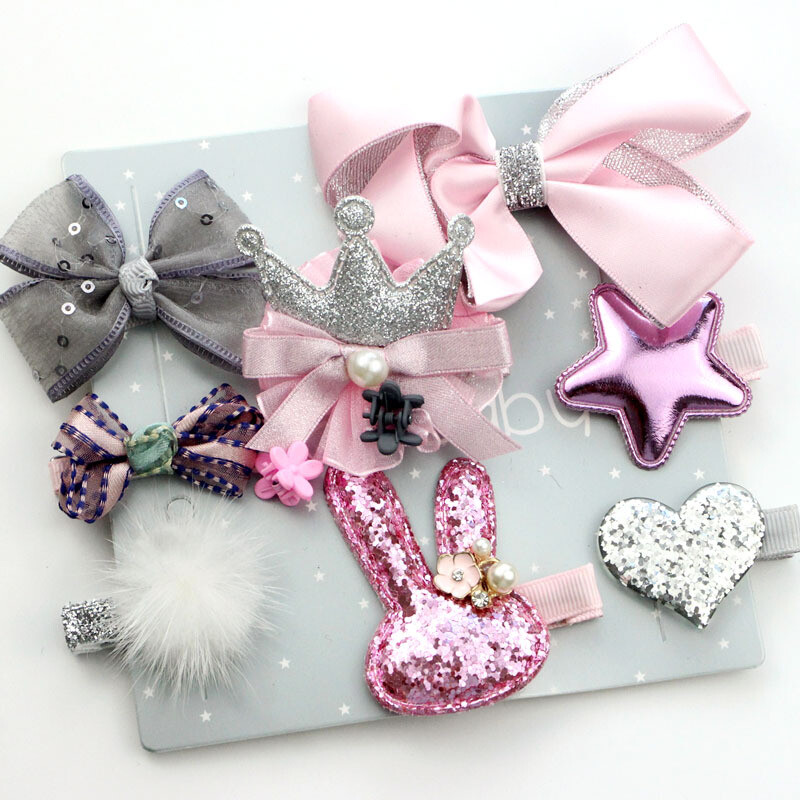 Dodaci za kosu za bebe u korejskom stilu, kopče za kosu, dodaci za vrpce, set šešira za bebe, novogodišnja poklon kutija