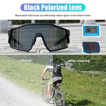 Kapvoe Outdoor Мъжки слънчеви очила UV400 Риболовни ски очила Road Bike Mask Goggles Women Anti-Fog Windproof Glasses Bicycle Eyewear