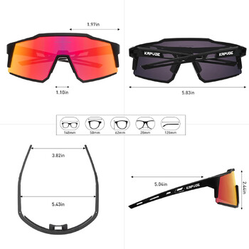 Kapvoe Outdoor Мъжки слънчеви очила UV400 Риболовни ски очила Road Bike Mask Goggles Women Anti-Fog Windproof Glasses Bicycle Eyewear