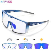 Kapvoe fotokromatske sunčane naočale za biciklizam Naočale za brdski biciklizam Muškarci Žene UV400 Sportske naočale za trčanje na otvorenom crveno plava leća